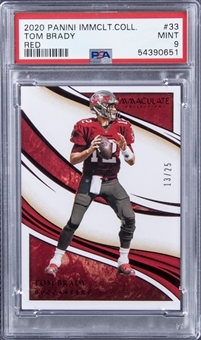 2020 Panini Immaculate Collection Red #33 Tom Brady (#13/25) - PSA MINT 9